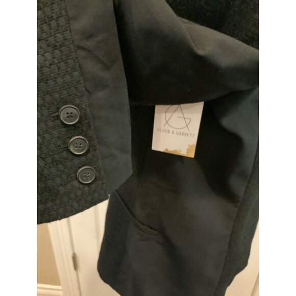 Vince Black Windowpane Textured Blazer, Size 8 - Picture 5 of 8